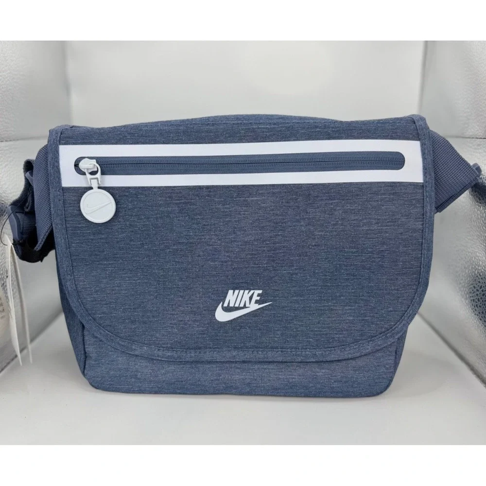 Nike Insulated Lunch Bag 7.5L Crossbody Strap Blue Melange Style 3130-U9E